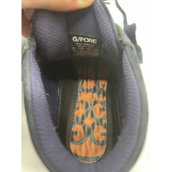 GFore Men 10 Debossed Quarter G Twilight Blue Leather Street Chukka Sneakers - Picture 13 of 13